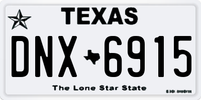 TX license plate DNX6915