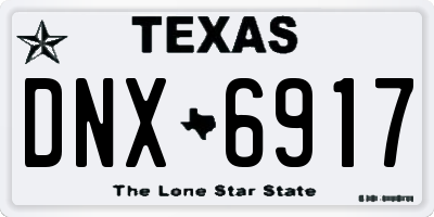 TX license plate DNX6917