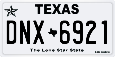 TX license plate DNX6921