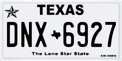 TX license plate DNX6927