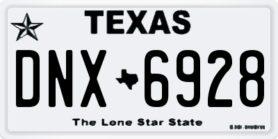 TX license plate DNX6928