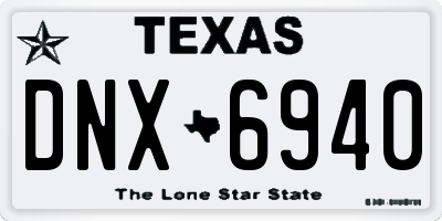 TX license plate DNX6940