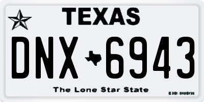 TX license plate DNX6943