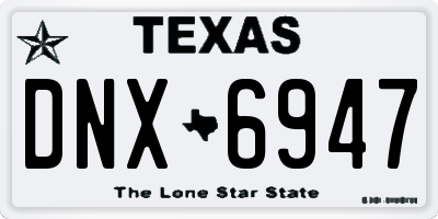 TX license plate DNX6947