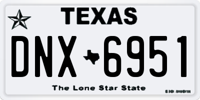 TX license plate DNX6951