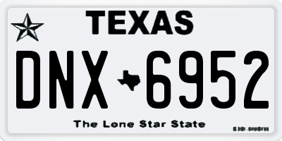 TX license plate DNX6952