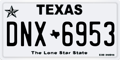 TX license plate DNX6953