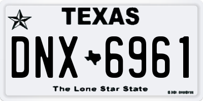 TX license plate DNX6961