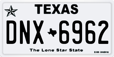 TX license plate DNX6962