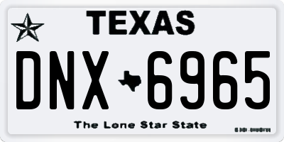 TX license plate DNX6965