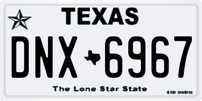 TX license plate DNX6967