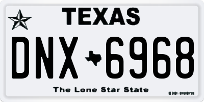 TX license plate DNX6968