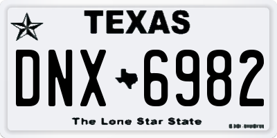 TX license plate DNX6982