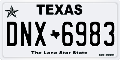 TX license plate DNX6983