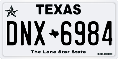 TX license plate DNX6984