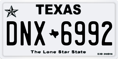 TX license plate DNX6992