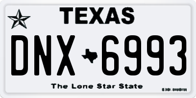 TX license plate DNX6993