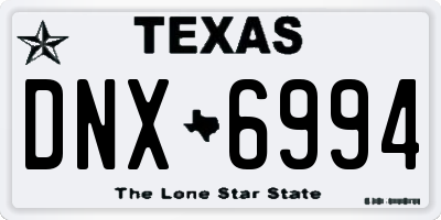 TX license plate DNX6994
