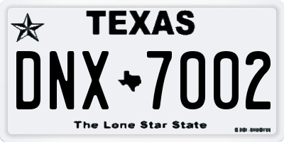TX license plate DNX7002