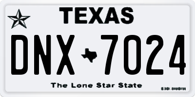 TX license plate DNX7024