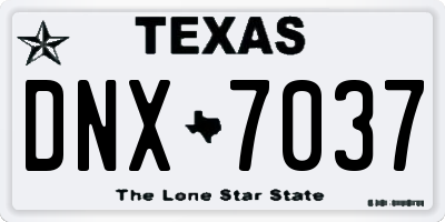 TX license plate DNX7037