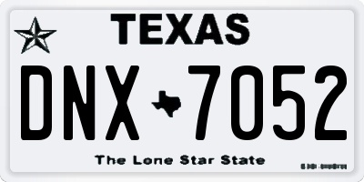 TX license plate DNX7052