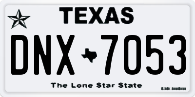 TX license plate DNX7053