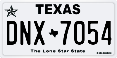 TX license plate DNX7054
