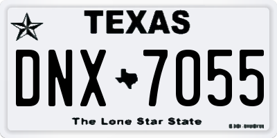 TX license plate DNX7055