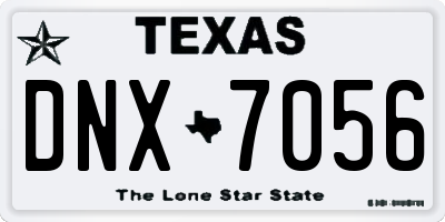 TX license plate DNX7056