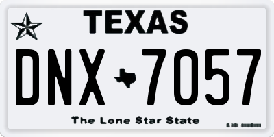 TX license plate DNX7057