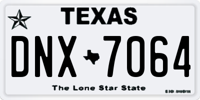 TX license plate DNX7064