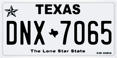 TX license plate DNX7065