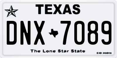 TX license plate DNX7089