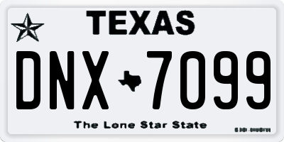 TX license plate DNX7099