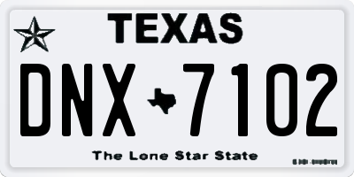 TX license plate DNX7102