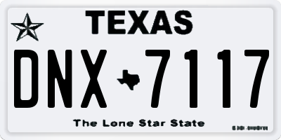 TX license plate DNX7117