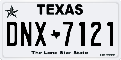 TX license plate DNX7121