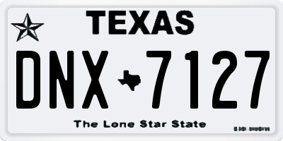 TX license plate DNX7127