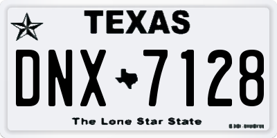 TX license plate DNX7128