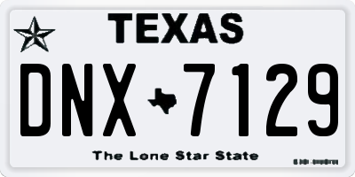 TX license plate DNX7129