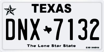 TX license plate DNX7132