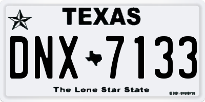 TX license plate DNX7133