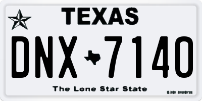 TX license plate DNX7140
