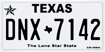TX license plate DNX7142