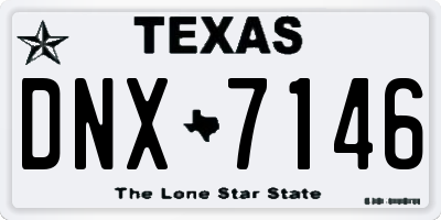 TX license plate DNX7146