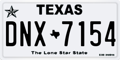 TX license plate DNX7154