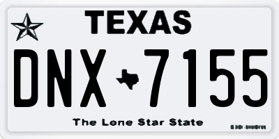 TX license plate DNX7155
