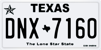 TX license plate DNX7160