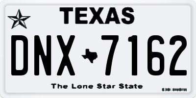 TX license plate DNX7162